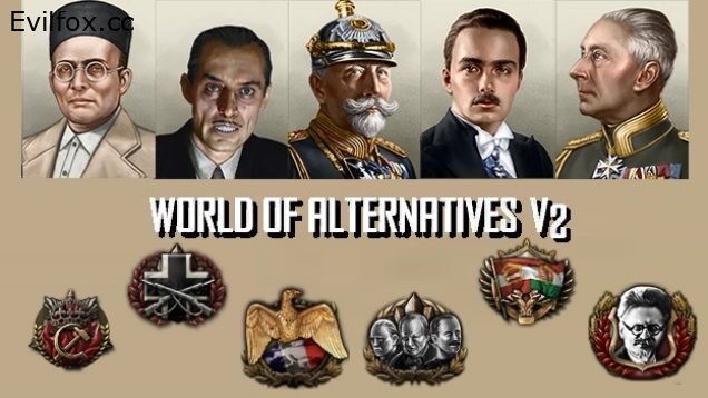 Mod «World of Alternatives v2» for Hearts of Iron 4 (v1.10.1 - 1.10.8)