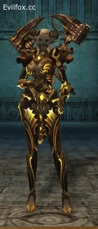 Lineage 2 [High Five] Fire Ranker Costume and Hair Accessory