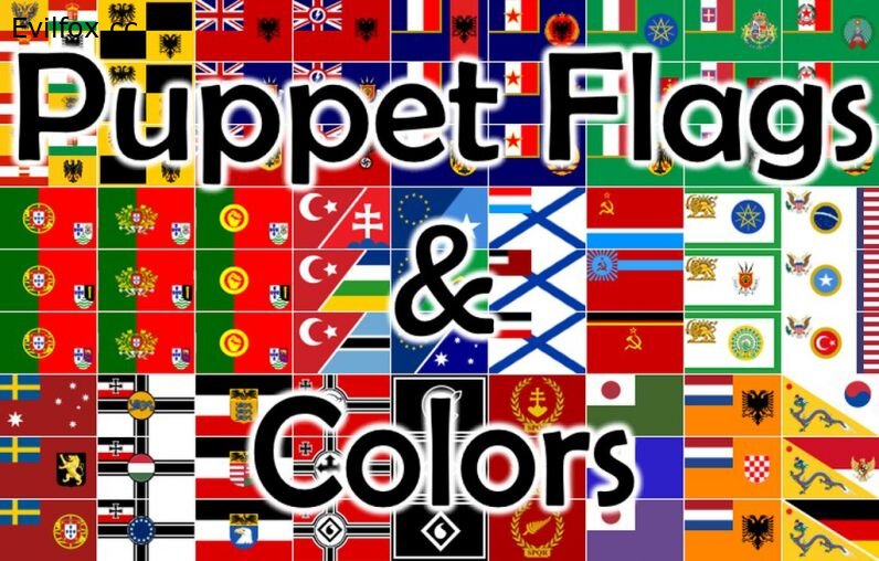 Mod «Puppet Flags & Colors» for Hearts of Iron 4 (v1.11.10)