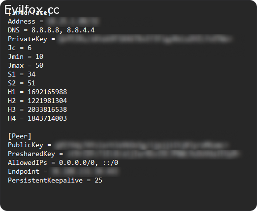 Конвертация файла конфигурации AmneziaWG 1.0 в 1.5